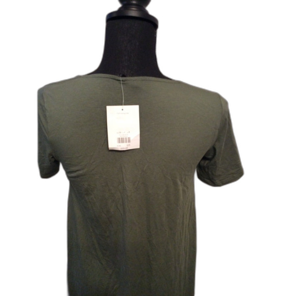 New NWT Green Criss Cross Front Dress Size 4 Top Shop Modal/Cotton Stretch - Picture 3 of 4